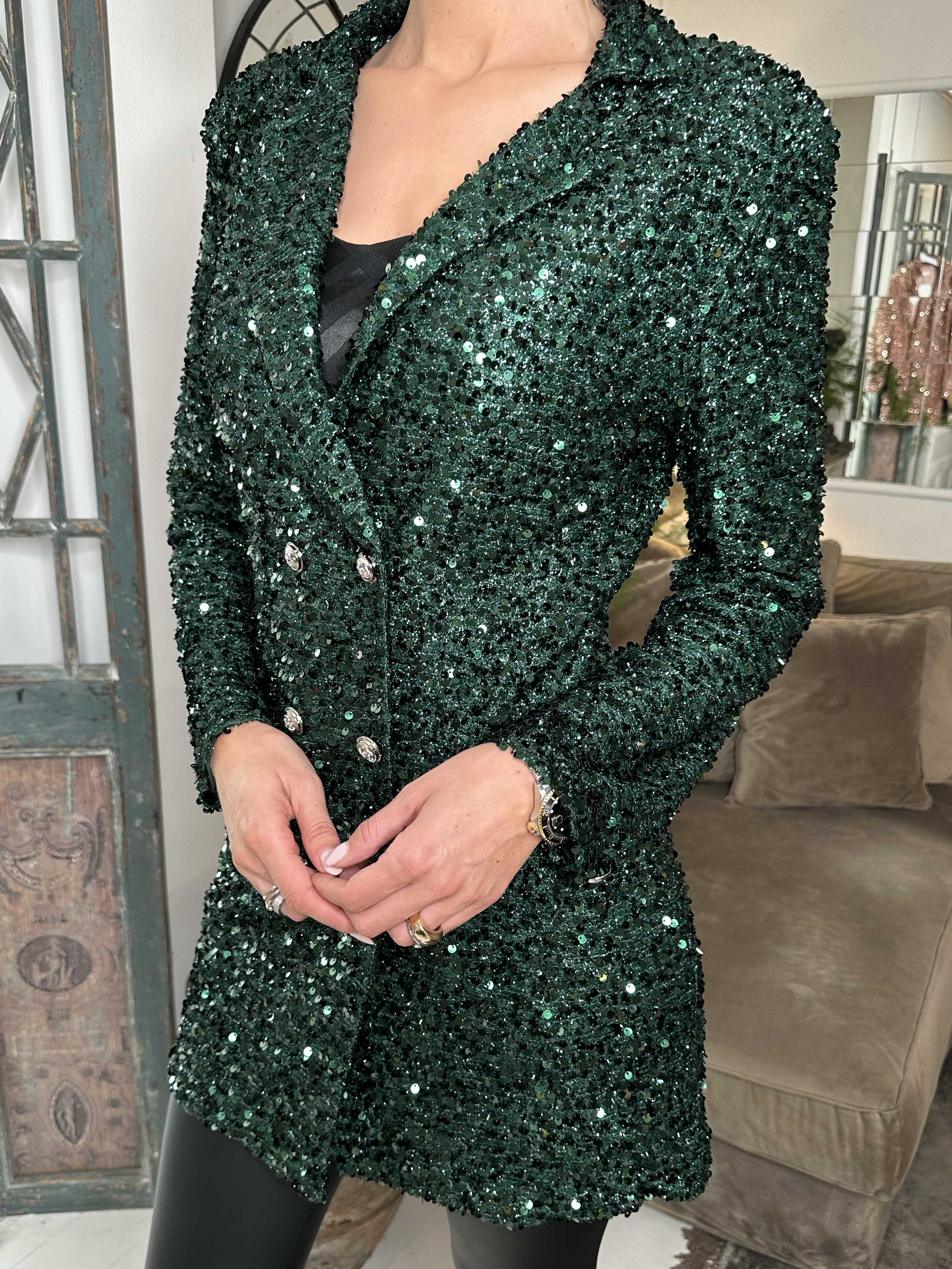 Dimina - Blazer med pailletter og knapper